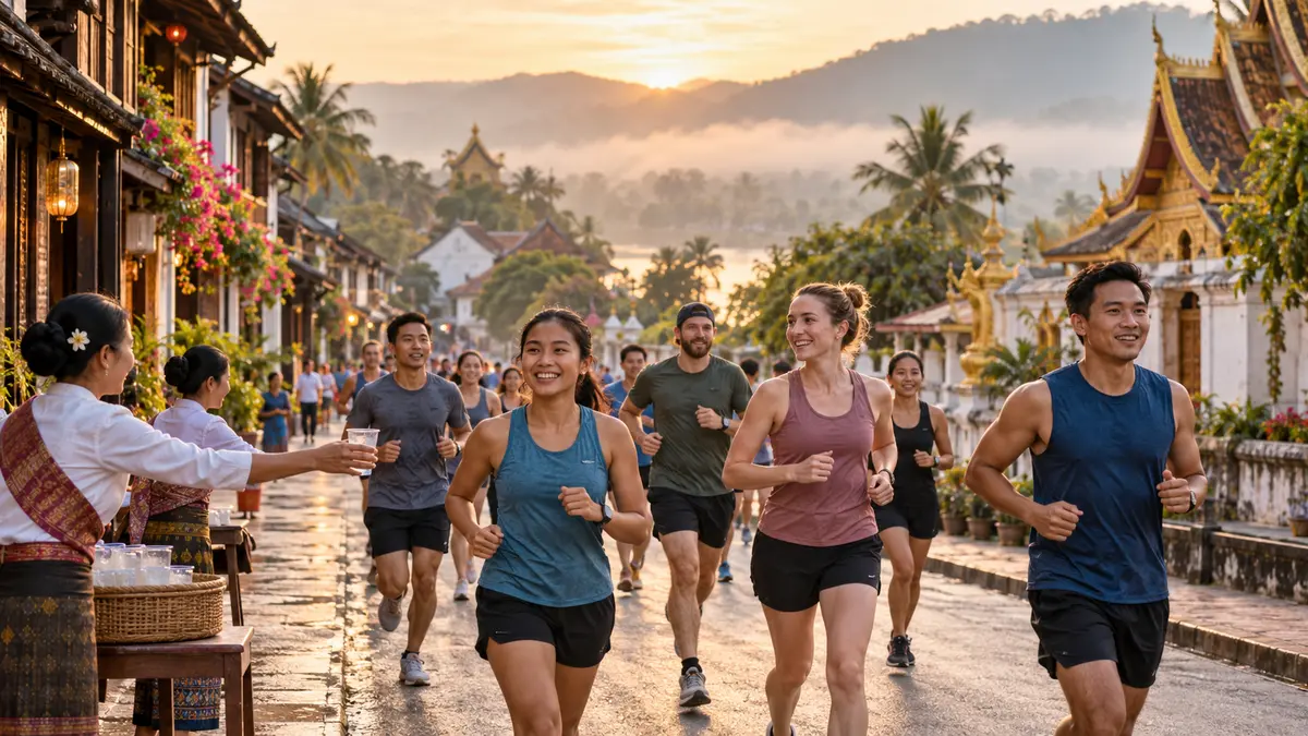 3,121 คนวิ่งผ่านเมืองมรดกหลวงพระบาง—ทุกก้าวหนุนโรงพยาบาลเด็กรักษาฟรี