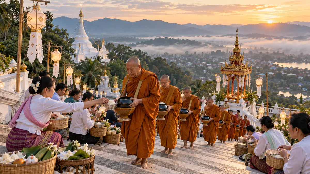 เช้านี้ดอยกองมูรับตักบาตรเทโว ปอยเหลินสิบเอ็ดสืบศรัทธาไทใหญ่